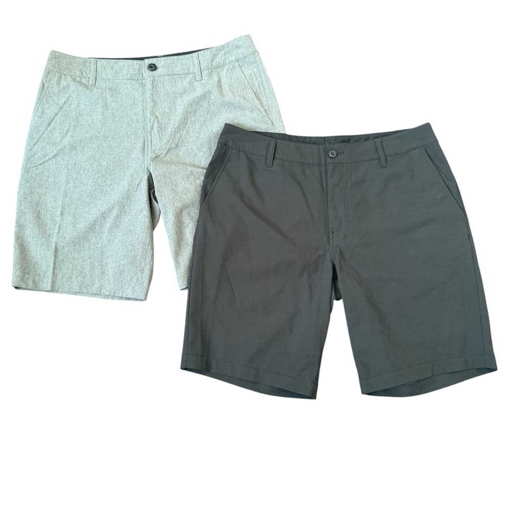 RSQ Men’s Hybrid Shorts Lot of 2 Sz. 33 Black Gray Active Performance Golf Board